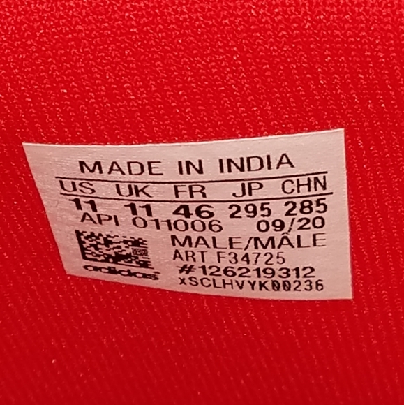 NEW Adidas Comfort Slides Red/White - Picture 7 of 9